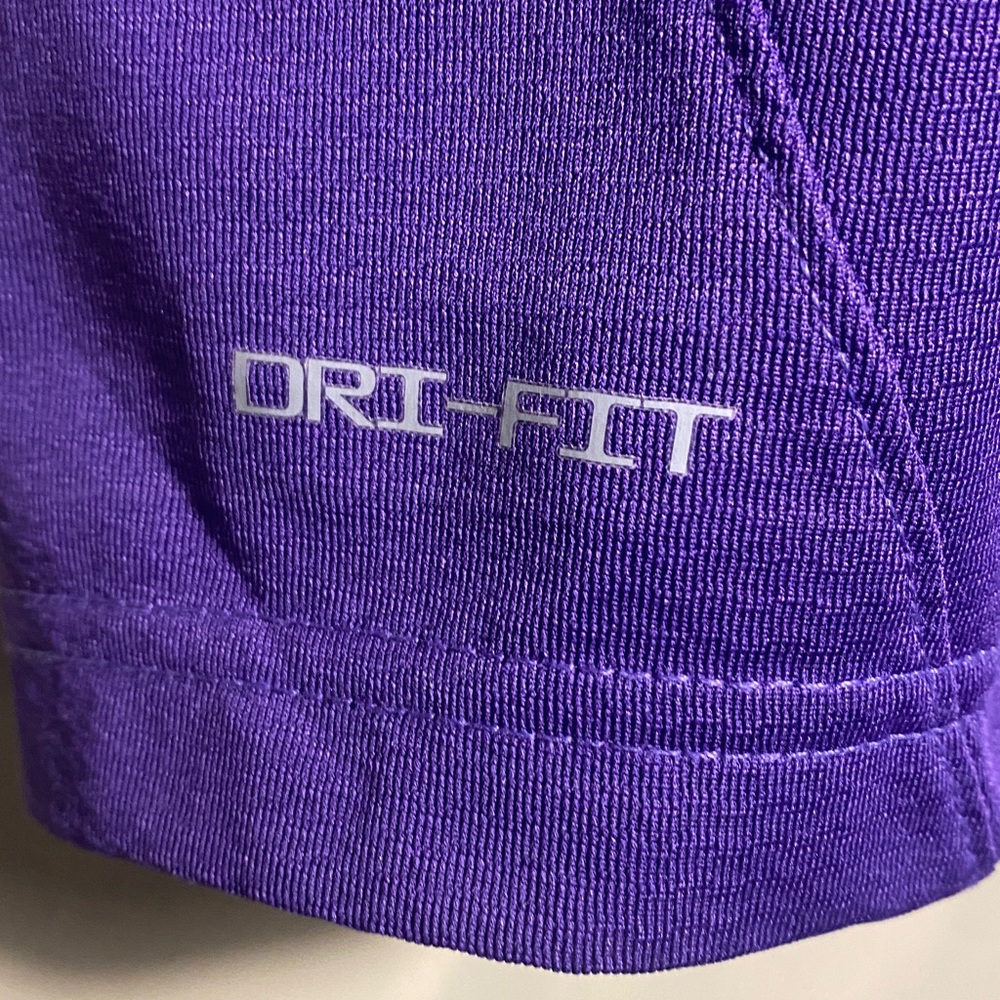 LSU Nike Dri-Fit Purple 2 Button jersey XL - Picture 5 of 6